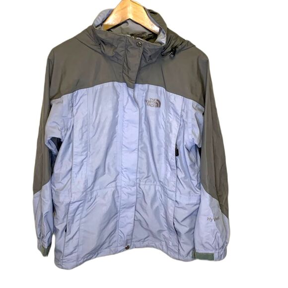 The North Face Light Blue Gray Hooded Shell Parka Jacket Size Medium - Picture 2 of 16